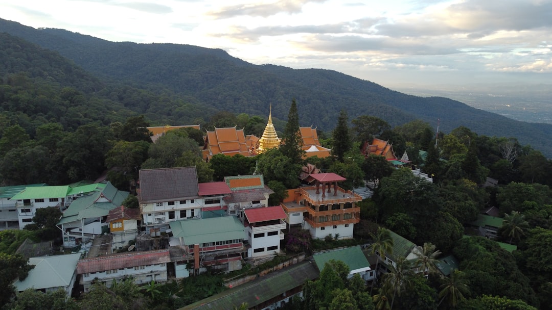 Chiang Mai cityscape with Doi Suthep mountain in the background